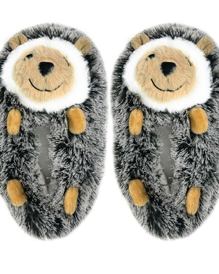 Hedge Hugs Cozy Animal House Home Women Non-Skid Fuzzy Slippers