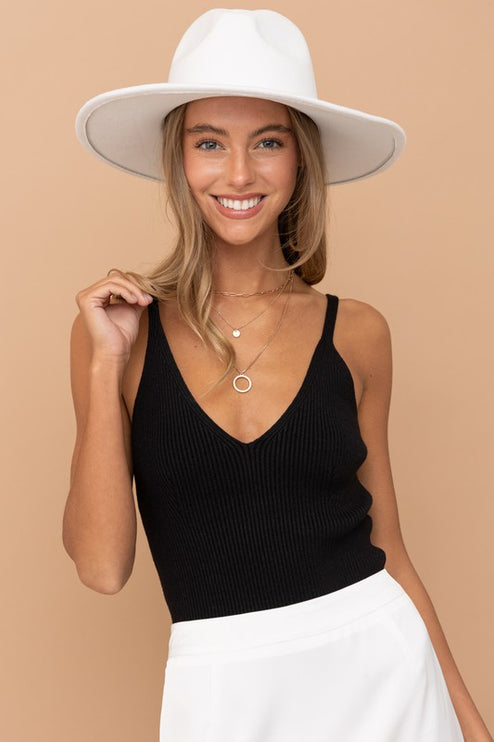 Simple Solid Knitted Sleeveless Sweater Fashion Cami Tank Top - Accessoriesforever