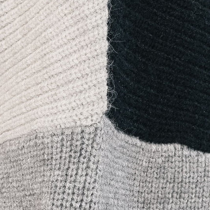 Stylish Comfy Color Block Long Sleeve Oversized Sweater
