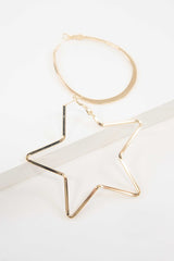 Stylish Star and Oval Fashion Dangle Hoop Earrings