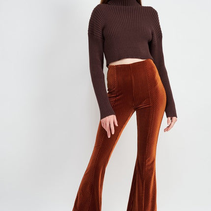 Chic Fashion Simple Solid Turtleneck Cropped Knit Sweater Top - Accessoriesforever