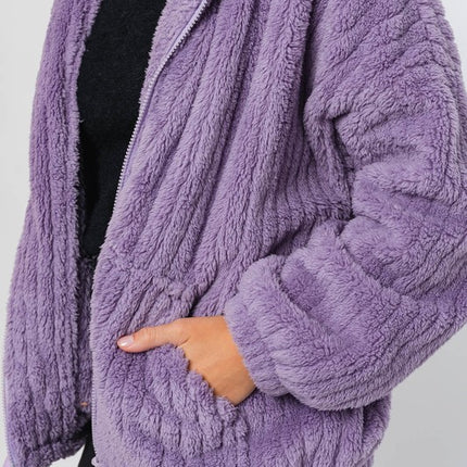 Cozy Warm Stylish Oversized Fleece Hoodie Jacket