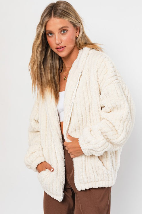 Cozy Warm Stylish Oversized Fleece Hoodie Jacket