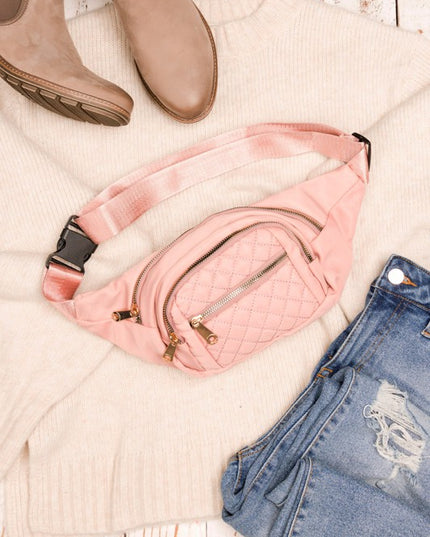 Chic Luxury Quilted Belt Sling Bum Bag