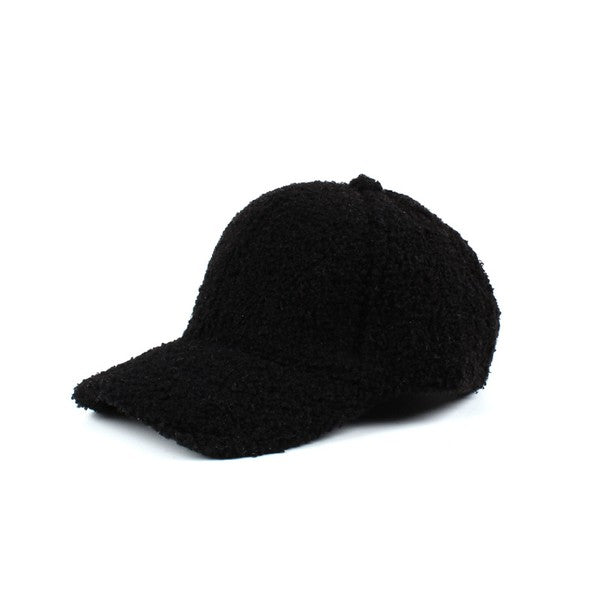 Cozy Sherpa Teddy Bear Knit Hat Ball Cap
