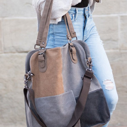 Canva Chic Stylish Fashion Crossbody Messenger Tote Bag