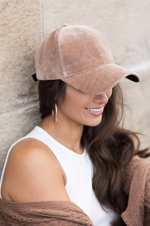 Classic Velour Baseball Fashion Cap Hat - Accessoriesforever