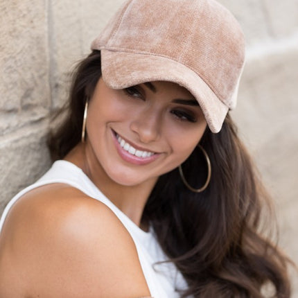 Classic Velour Baseball Fashion Cap Hat - Accessoriesforever