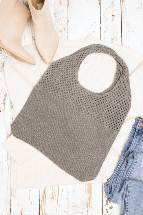 Simple Everyday Soft Knit Hobo Bag