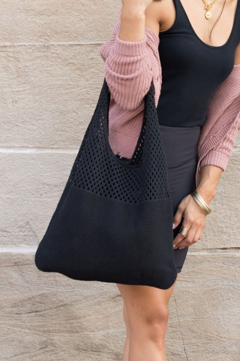 Simple Everyday Soft Knit Hobo Bag