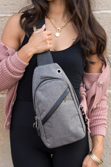 Canvas Design Nylon Convertible Adjustable Strap Sling Bag
