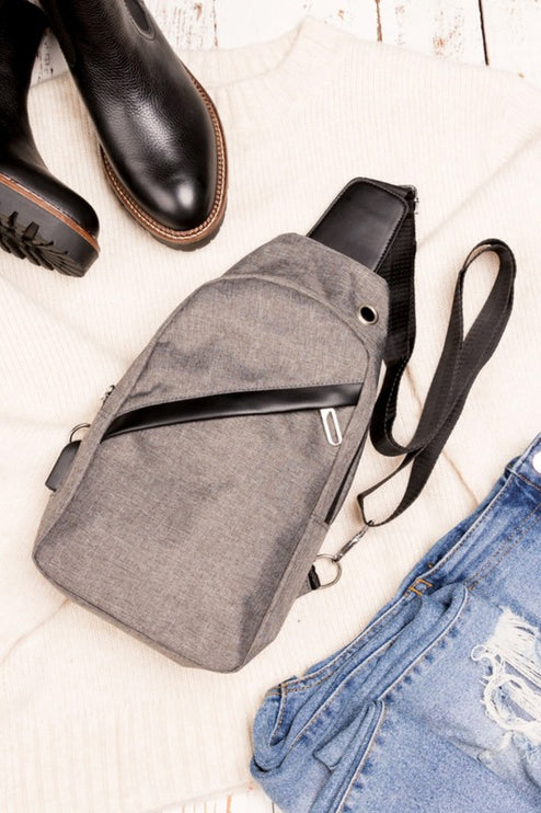 Canvas Design Nylon Convertible Adjustable Strap Sling Bag
