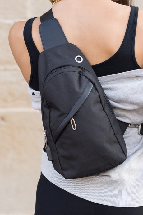 Canvas Design Nylon Convertible Adjustable Strap Sling Bag