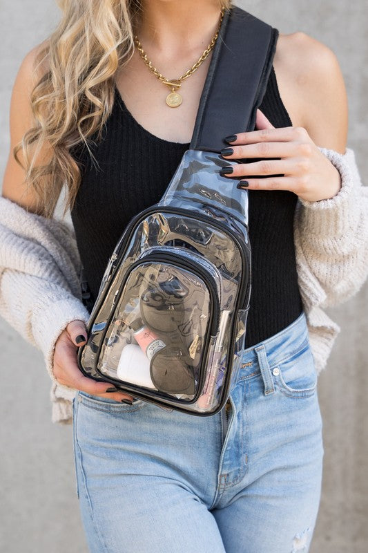 Fun Easy Carry Clear See Through Fashion Sling Bag