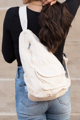 Oversized Canvas Fashion Sling Bag