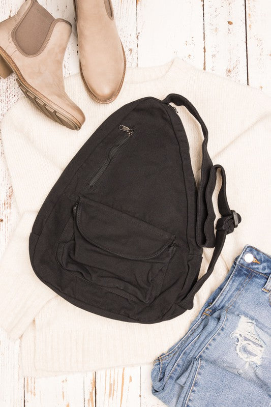Oversized Canvas Fashion Sling Bag