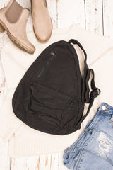 Oversized Canvas Fashion Sling Bag