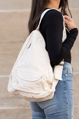 Oversized Canvas Fashion Sling Bag