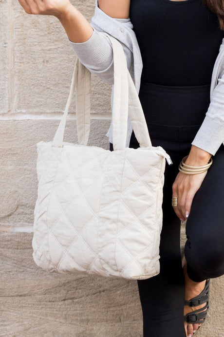 Simple Casual Fashion Puffed Quilted Tote Bag