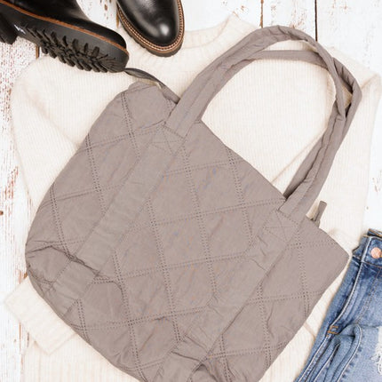 Simple Casual Fashion Puffed Quilted Tote Bag - Accessoriesforever