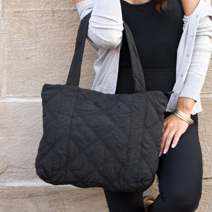 Simple Casual Fashion Puffed Quilted Tote Bag - Accessoriesforever