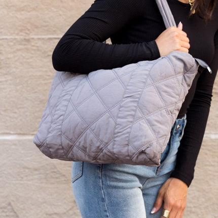 Simple Casual Fashion Puffed Quilted Tote Bag - Accessoriesforever