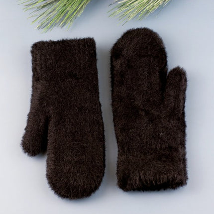 Soft Cozy Thick Plush Fur Lined Mittens