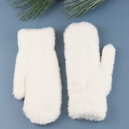 Soft Cozy Thick Plush Fur Lined Mittens