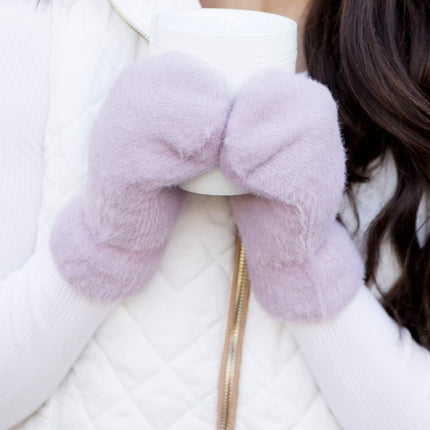 Soft Cozy Thick Plush Fur Lined Mittens