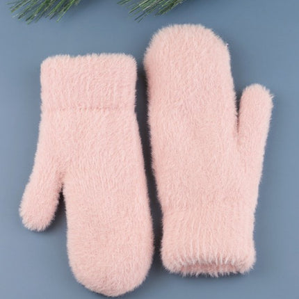 Soft Cozy Thick Plush Fur Lined Mittens