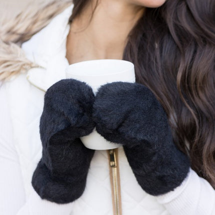 Soft Cozy Thick Plush Fur Lined Mittens