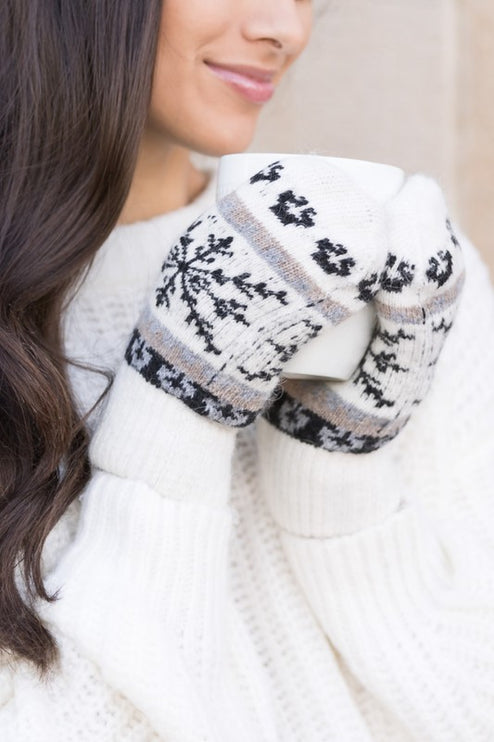 Cozy Warm Nordic Snowflake Fashion Winer Mittens - Accessoriesforever