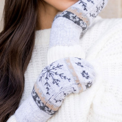 Cozy Warm Nordic Snowflake Fashion Winer Mittens - Accessoriesforever