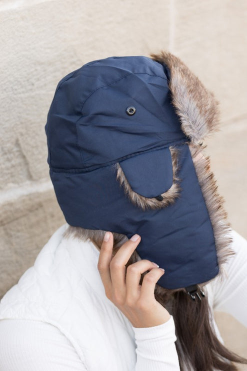 Cozy Warm Whimsical Alpine Aviator Faux Fur Fashion Trapper Hat - Accessoriesforever