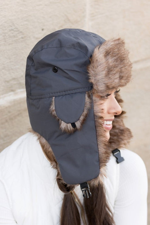 Cozy Warm Whimsical Alpine Aviator Faux Fur Fashion Trapper Hat - Accessoriesforever