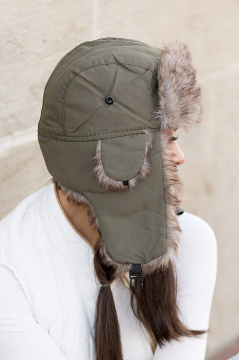 Cozy Warm Whimsical Alpine Aviator Faux Fur Fashion Trapper Hat