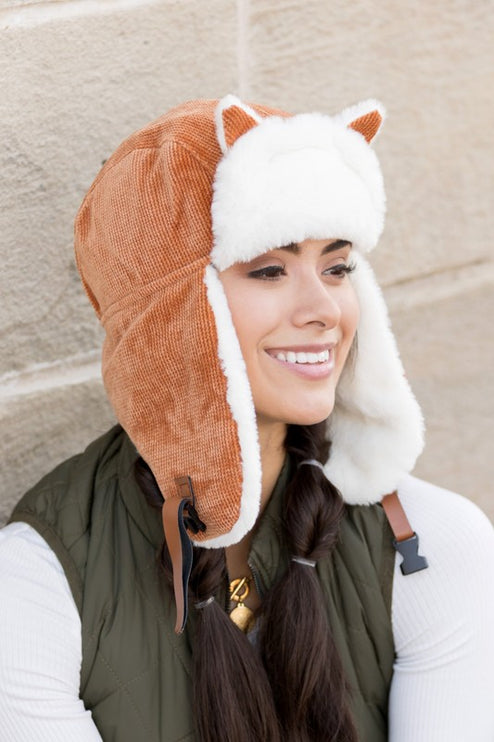 Adorable Kitten Cat Ear Plush Fashion Trapper Hat