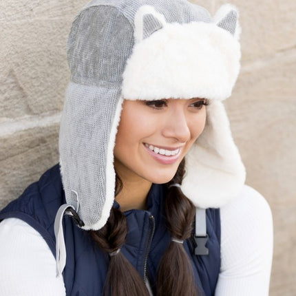 Adorable Kitten Cat Ear Plush Fashion Trapper Hat - Accessoriesforever