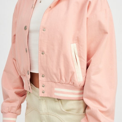 Classic Causal Stylish Fashion Outwear Collared Bomber Jacket - Accessoriesforever