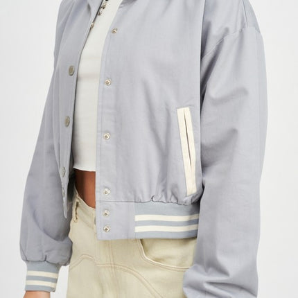 Classic Causal Stylish Fashion Outwear Collared Bomber Jacket - Accessoriesforever