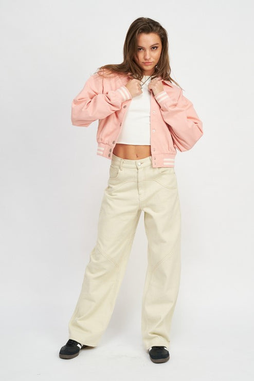 Classic Causal Stylish Fashion Outwear Collared Bomber Jacket - Accessoriesforever