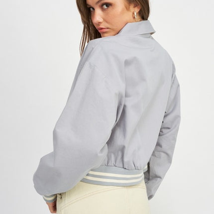 Classic Causal Stylish Fashion Outwear Collared Bomber Jacket - Accessoriesforever