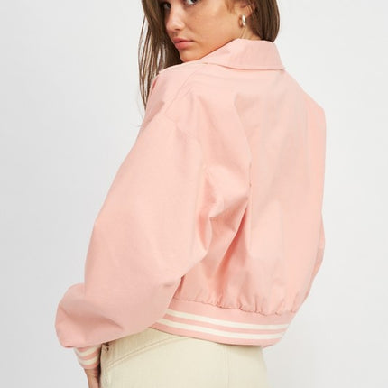 Classic Causal Stylish Fashion Outwear Collared Bomber Jacket - Accessoriesforever