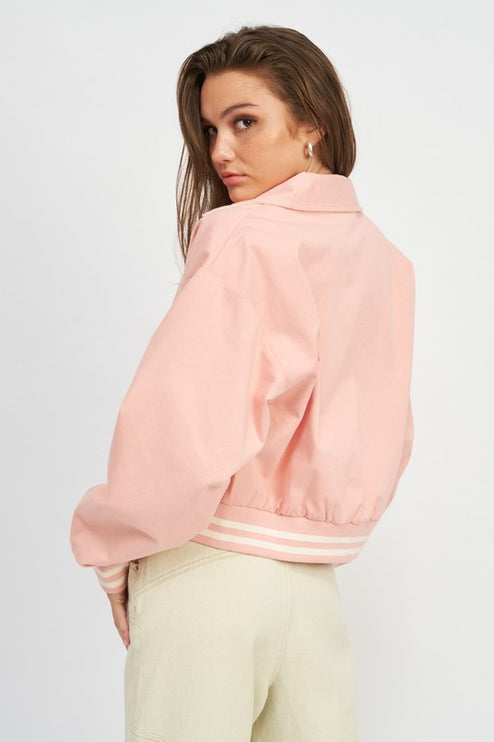 Classic Causal Stylish Fashion Outwear Collared Bomber Jacket - Accessoriesforever