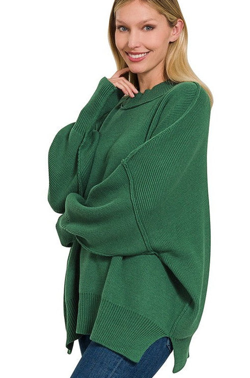 Modern Comfortable Fashion Side Slit Oversized Sweater - Accessoriesforever