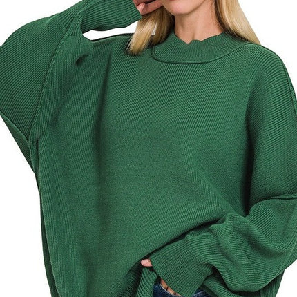 Modern Comfortable Fashion Side Slit Oversized Sweater - Accessoriesforever
