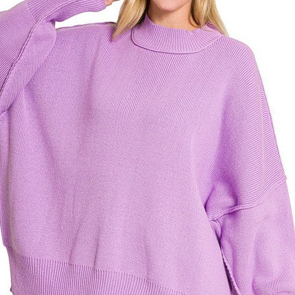 Modern Comfortable Fashion Side Slit Oversized Sweater - Accessoriesforever