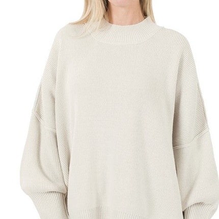 Modern Comfortable Fashion Side Slit Oversized Sweater - Accessoriesforever