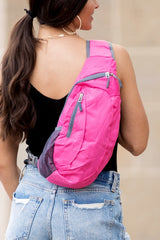 Casual Simple Easy Nylon Packable Sling Bag