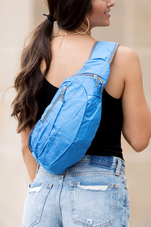 Casual Simple Easy Nylon Packable Sling Bag